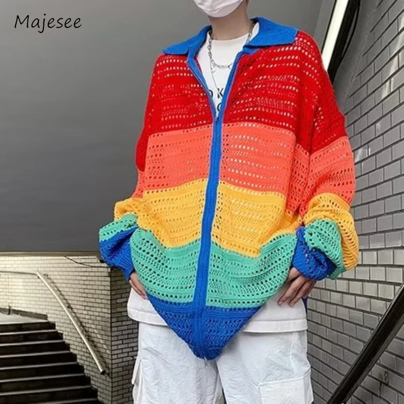 Cardigan Men Casual Knitting Daily Spring Autumn Colorful Hollow Out All-match American Style Streetwear Teenagers Loose Simple
Cardigan Men Casual Knitting Daily Spring Autumn Colorful Hollow Out All-match American Style Streetwear Teenagers Loose Simple