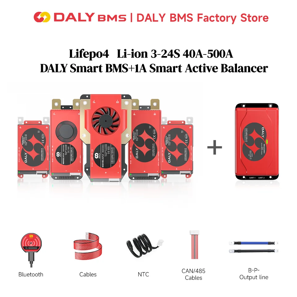 Daly Active Balance BMS 16S 48V Smart BMS Lifepo4 4S 12V 8S 24V 60A 80A 100A 150A 250A 300A 500A Литий-ионный аккумулятор RS485 CAN
Daly Active Balance BMS 16S 48V Smart BMS Lifepo4 4S 12V 8S 24V 60A 80A 100A 150A 250A 300A 500A Литий-ионный аккумулятор RS485 CAN