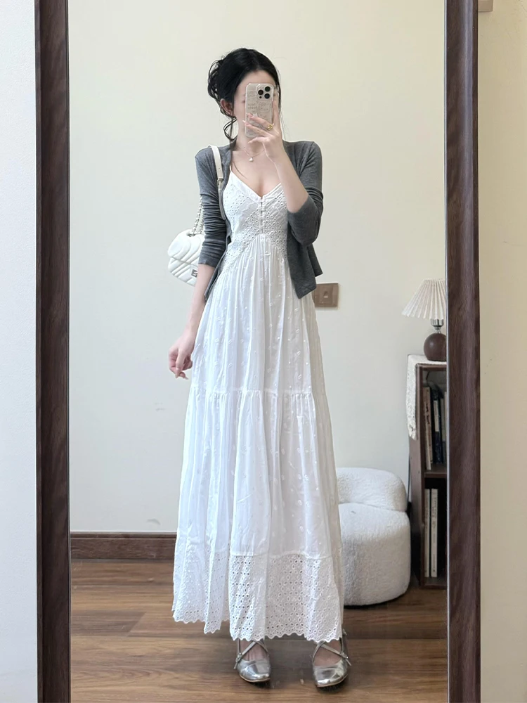 Gray Sweater And White Strap Dress Set Women's Fashion Soft Style Complete Autumn New Arrival Breathable Lightweight Polyeste...
Gray Sweater And White Strap Dress Set Women's Fashion Soft Style Complete Autumn New Arrival Breathable Lightweight Polyeste...