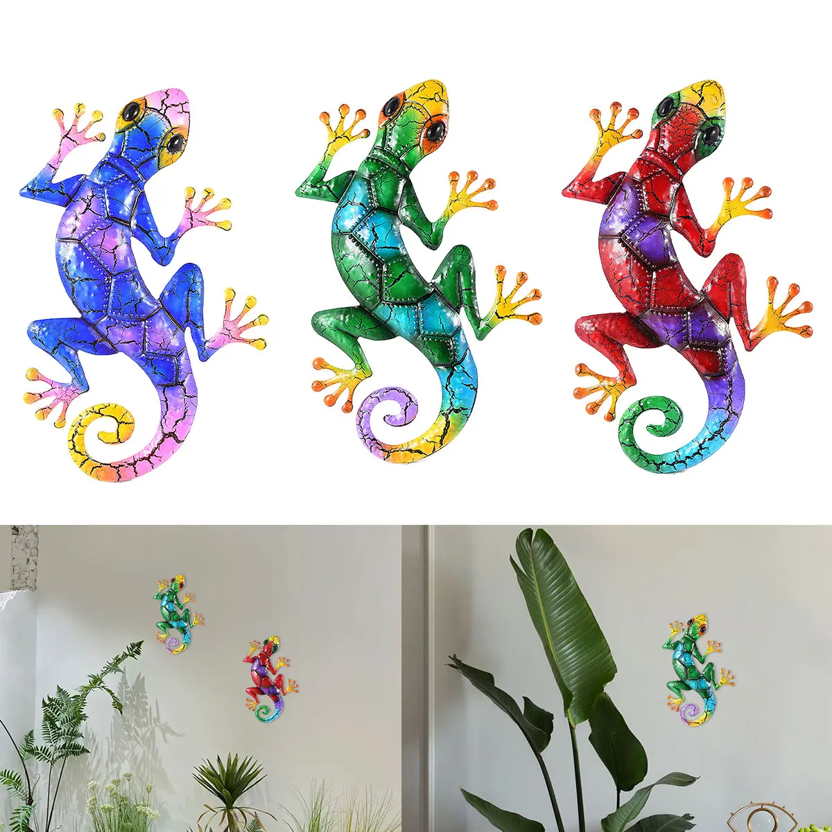 1 Pcs Creative Handmade Craft Garden Pendant Lizard Iron Art Gecko Metal Gecko Lizard Sculptures Wall Hanging
1 Pcs Creative Handmade Craft Garden Pendant Lizard Iron Art Gecko Metal Gecko Lizard Sculptures Wall Hanging