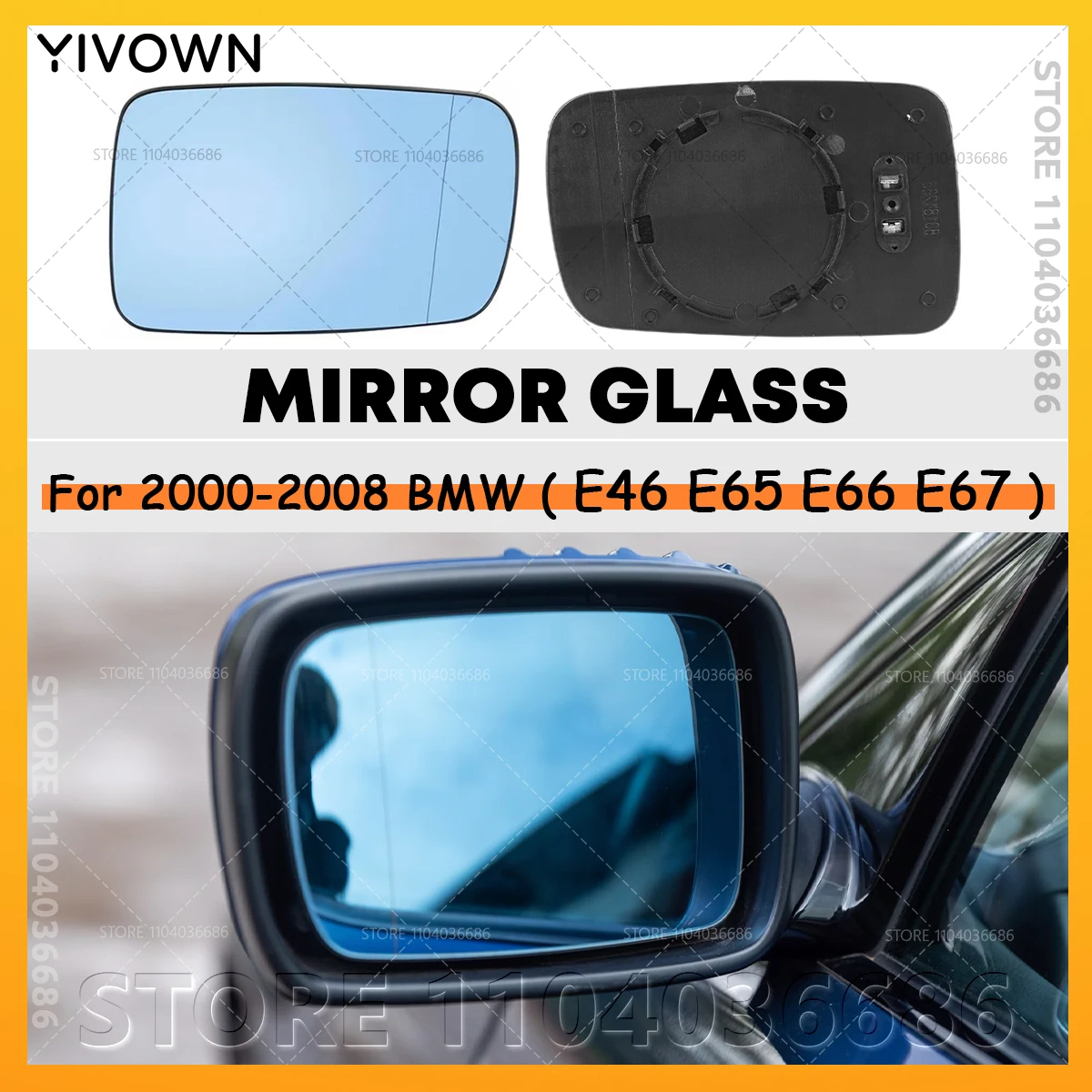 For 2000-2008 BMW 3/7 Series 325Ci 330Ci Coupe 745i 750i 760i (E46 E65 E66 E67) Wide Angle Mirror Glass 51167028427 51167028428
For 2000-2008 BMW 3/7 Series 325Ci 330Ci Coupe 745i 750i 760i (E46 E65 E66 E67) Wide Angle Mirror Glass 51167028427 51167028428