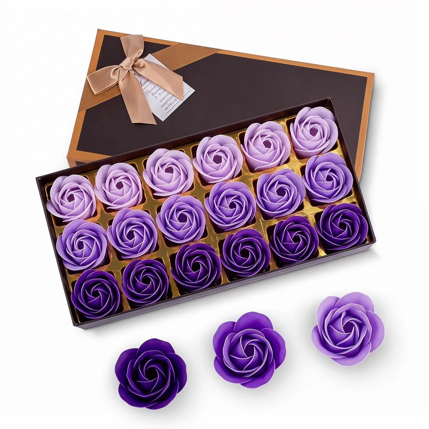 Rose Bath Soap Floral Scented Rose Petals Body Soap Gift Box 18 Pcs Purple for Valentine's Birthday Mother's Day
Rose Bath Soap Floral Scented Rose Petals Body Soap Gift Box 18 Pcs Purple for Valentine's Birthday Mother's Day
