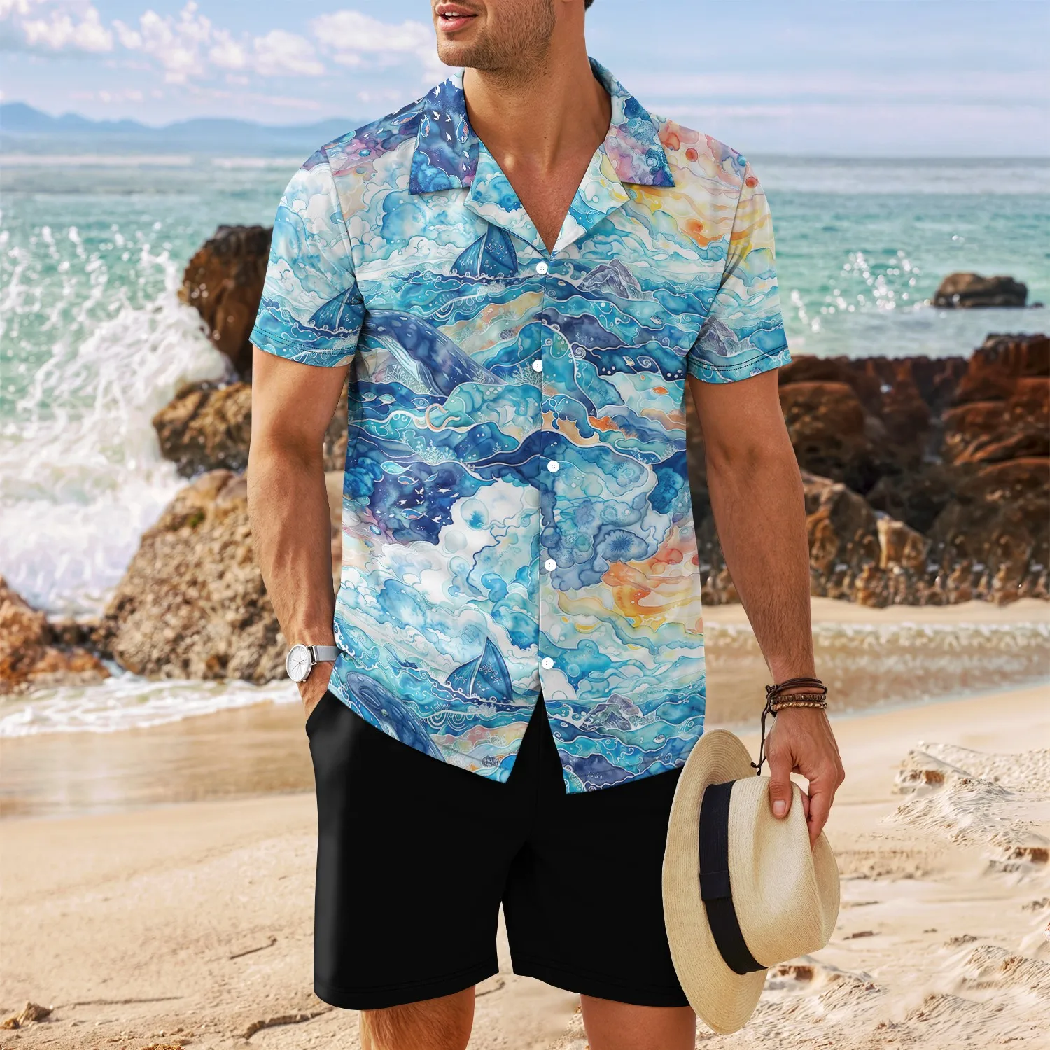 Men's casual style summer 2024 new fashion trend cool and handsome high-quality Hawaiian Cuban collar MB34 minimalist style
Men's casual style summer 2024 new fashion trend cool and handsome high-quality Hawaiian Cuban collar MB34 minimalist style
