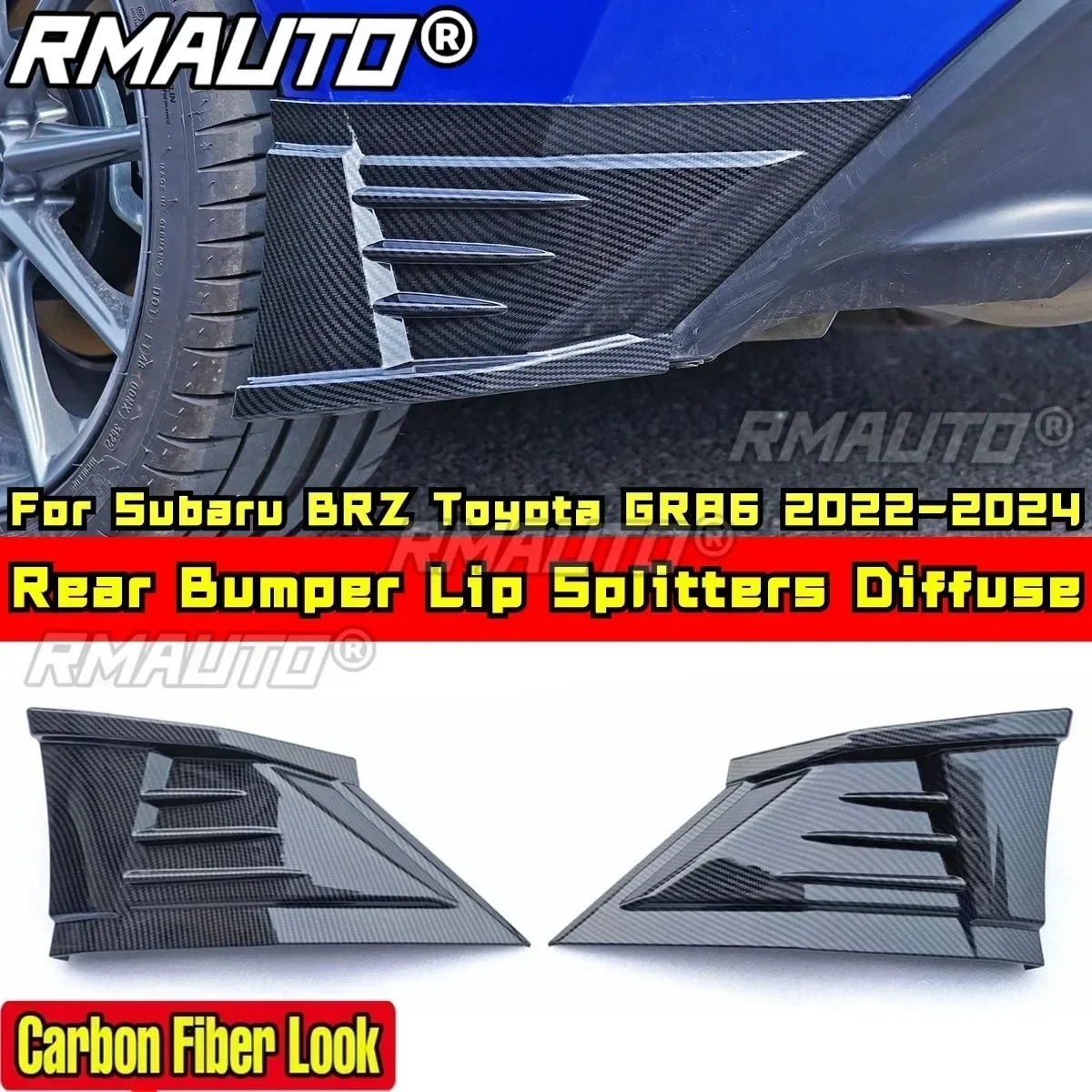 For Subaru BRZ Toyota GR86 2022-2024 Car Rear Bumper Splitters Diffuser Matte Black DC Style Modification Part
For Subaru BRZ Toyota GR86 2022-2024 Car Rear Bumper Splitters Diffuser Matte Black DC Style Modification Part