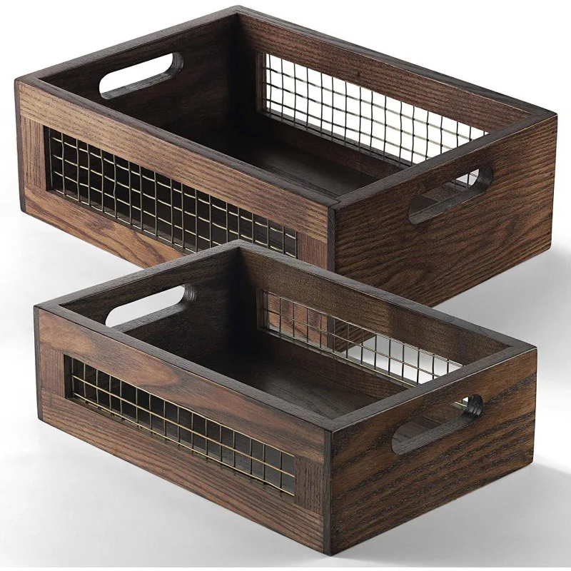 2pcs/set Solid Wood Storage Basket for Kitchen/Beer/Fruits Vegetables Organizer - Vintage Decorative Crate Pantry Home Decor
2pcs/set Solid Wood Storage Basket for Kitchen/Beer/Fruits Vegetables Organizer - Vintage Decorative Crate Pantry Home Decor