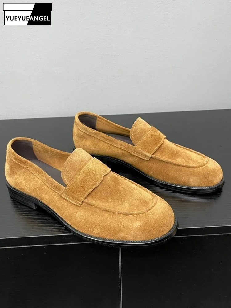 Leisure Solid Color Genuine Leather Handmade Slip On Loafer Male Platform Hard Wearing Round Toe Suede Cowhide Dress Shoes
Leisure Solid Color Genuine Leather Handmade Slip On Loafer Male Platform Hard Wearing Round Toe Suede Cowhide Dress Shoes