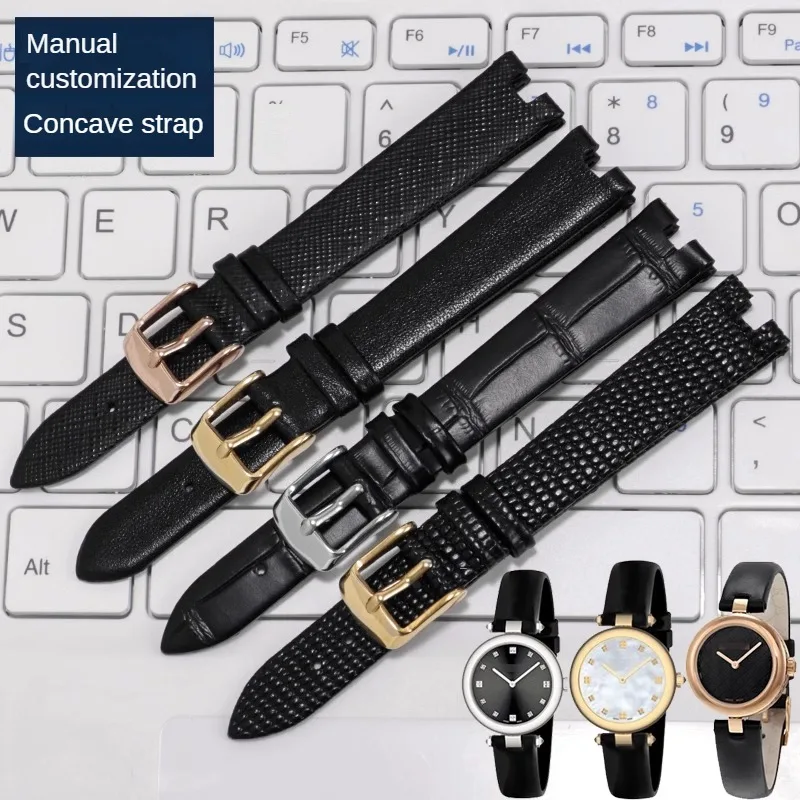 Concave Interface Cowhide Watch Belt 12/14/16/18/20/22mm Ultra-thin Leather Watch Strap
Concave Interface Cowhide Watch Belt 12/14/16/18/20/22mm Ultra-thin Leather Watch Strap