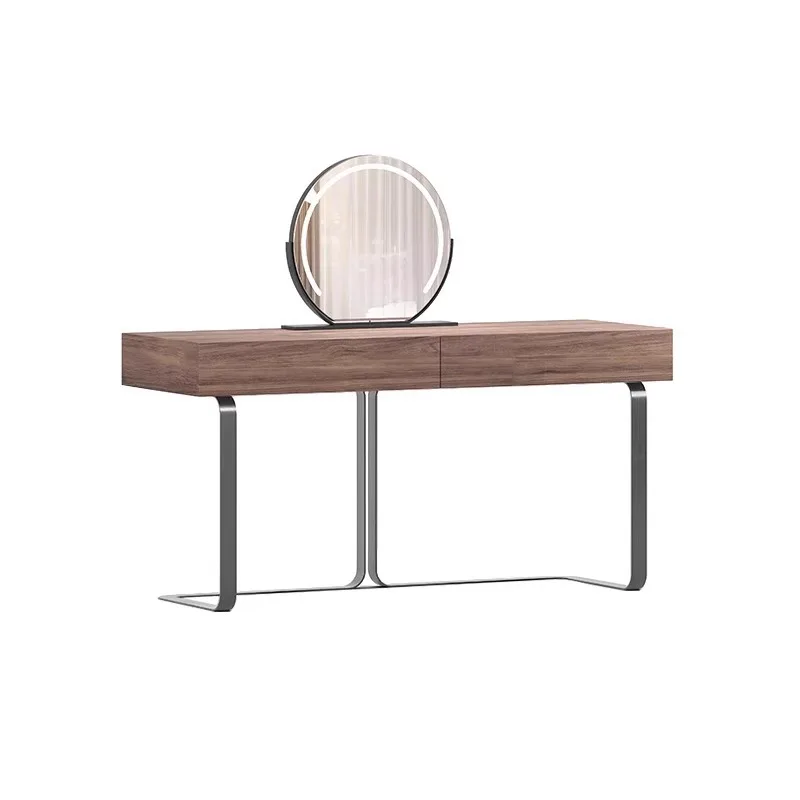 Nordic retro Italian minimalist black walnut dresser bedroom desk full solid wood mirror
Nordic retro Italian minimalist black walnut dresser bedroom desk full solid wood mirror