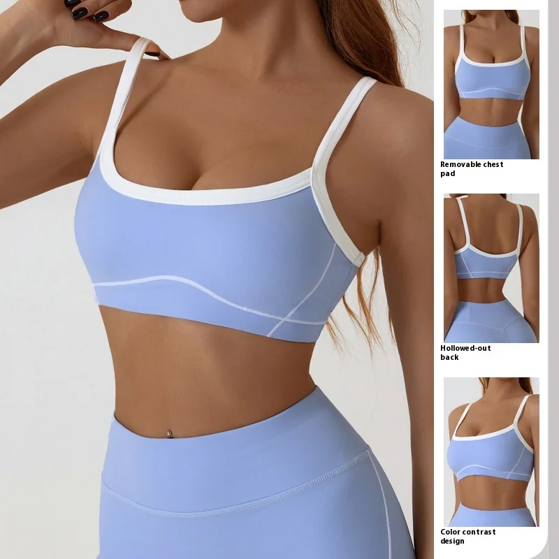 Yoga Sports Bra Color Clashing Shock Absorbing Brassiere Women Full Cup Breathable Gym Tube top Bra Yoga Workout Underwear
Yoga Sports Bra Color Clashing Shock Absorbing Brassiere Women Full Cup Breathable Gym Tube top Bra Yoga Workout Underwear