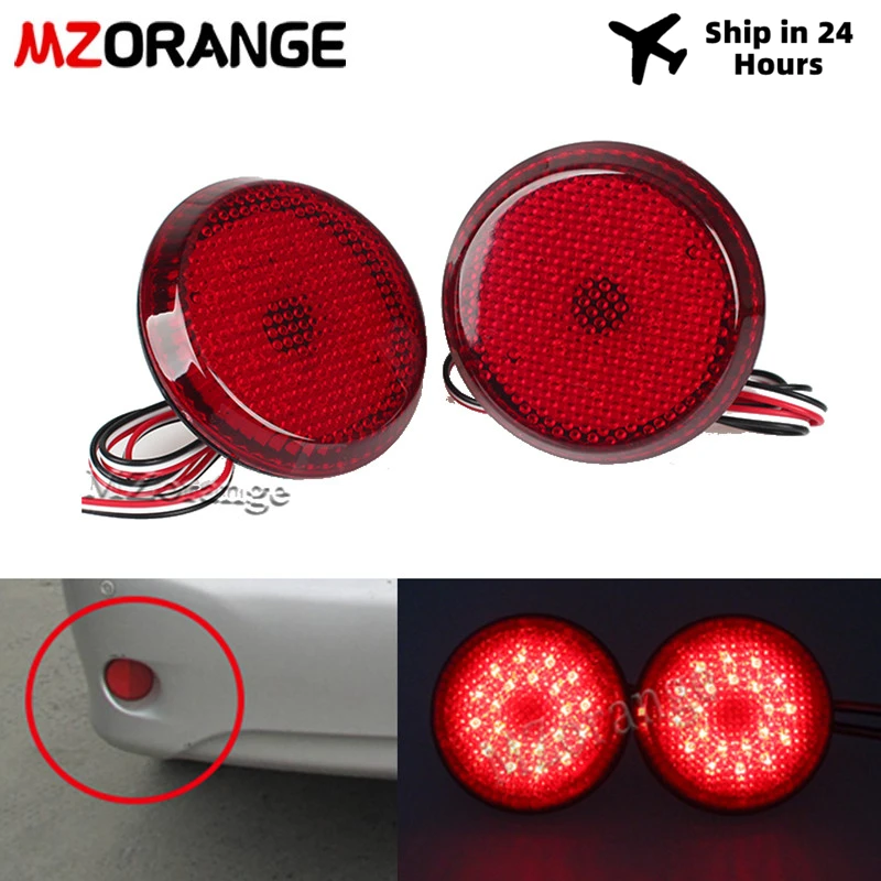 2Pcs Car LED Tail Rear Bumper Reflector Lights Round Brake Stop Warning Lamp /For Qashqai/For Trail/For Corolla 2009 Accessories
2Pcs Car LED Tail Rear Bumper Reflector Lights Round Brake Stop Warning Lamp /For Qashqai/For Trail/For Corolla 2009 Accessories