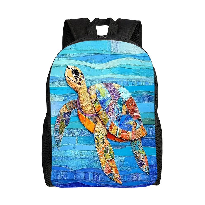 2D flat printed backpack, turtle theme, adjustable shoulder strap, color collage, durable casual bag, zipper opening and closing
2D flat printed backpack, turtle theme, adjustable shoulder strap, color collage, durable casual bag, zipper opening and closing
