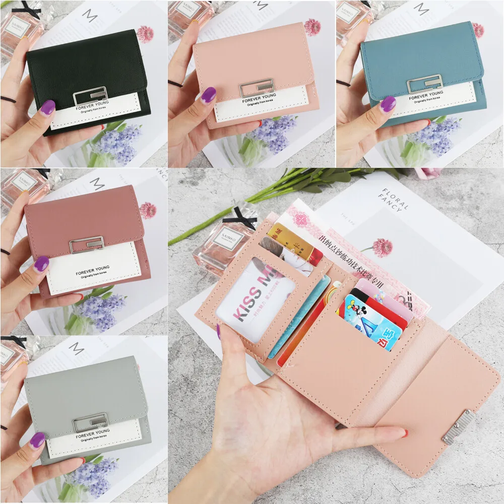 Women's Short PU Leather Wallet Tri-fold ID Credit Card Holder Clutch Money Cash Clip Purse With ID Window Small Handbag Gifts
Women's Short PU Leather Wallet Tri-fold ID Credit Card Holder Clutch Money Cash Clip Purse With ID Window Small Handbag Gifts