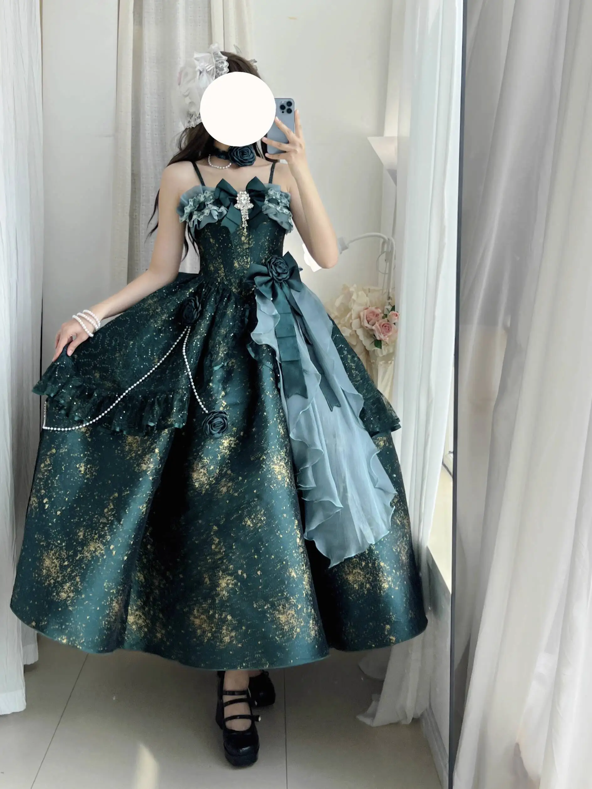 Girl Starry Sky Lolita Dress Girl Cute Costume Party Dance Outfit Oil Painting Style Princess Dress, 2026
Girl Starry Sky Lolita Dress Girl Cute Costume Party Dance Outfit Oil Painting Style Princess Dress, 2026