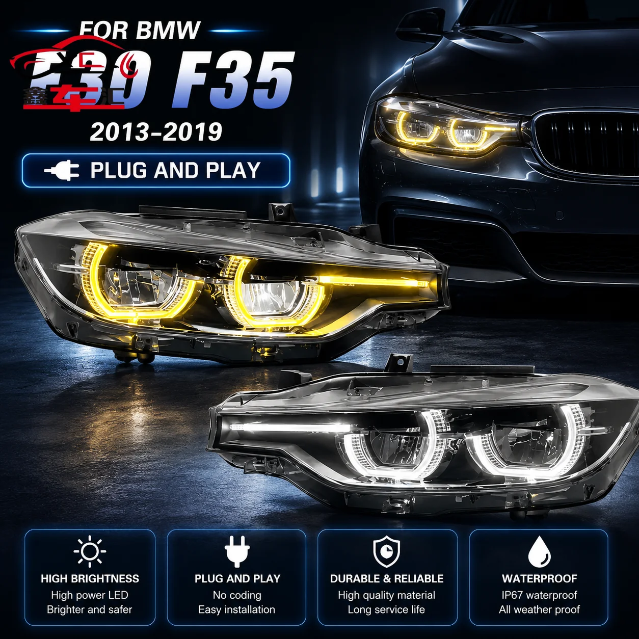 Surprise Price Car LED Lamp Headlight Light Accessories For BMW F30 F35 2013-2019 Auto Fog DRL Brake Turn Signal Lamp Plug An
Surprise Price Car LED Lamp Headlight Light Accessories For BMW F30 F35 2013-2019 Auto Fog DRL Brake Turn Signal Lamp Plug An