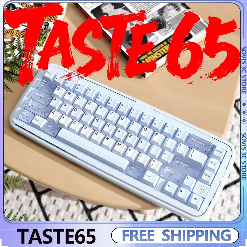 TASTE65 Mechanical Keyboard Kit Tri-Mode Wireless Bluetooth Hot-swap Aluminum Alloy Shell Gasket Custom RGB 2.4g 60% Keyboard
TASTE65 Mechanical Keyboard Kit Tri-Mode Wireless Bluetooth Hot-swap Aluminum Alloy Shell Gasket Custom RGB 2.4g 60% Keyboard