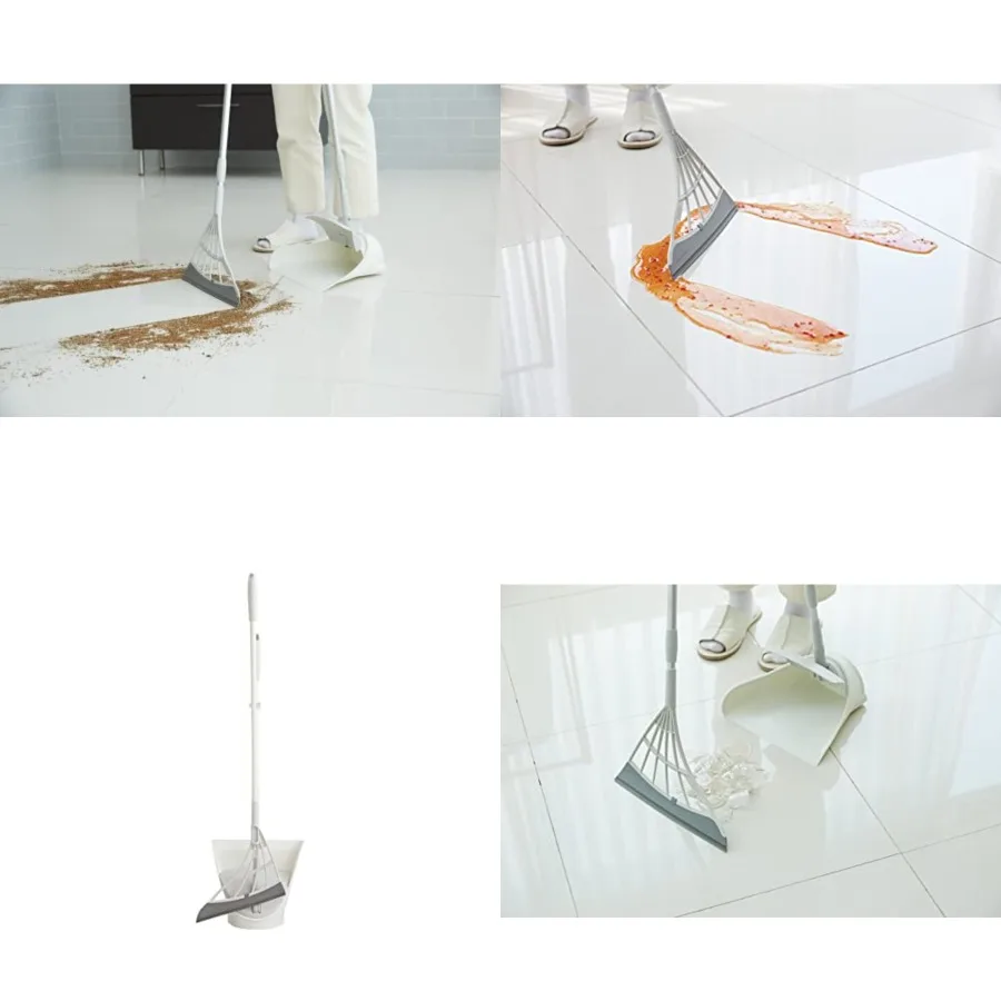 and Dustpan Set - All-Surface Silicone Broom Squeegee for Indoor Cleaning - Sweeps Glass, Dust, Removes Pet Hair, Liquids - Smo
and Dustpan Set - All-Surface Silicone Broom Squeegee for Indoor Cleaning - Sweeps Glass, Dust, Removes Pet Hair, Liquids - Smo