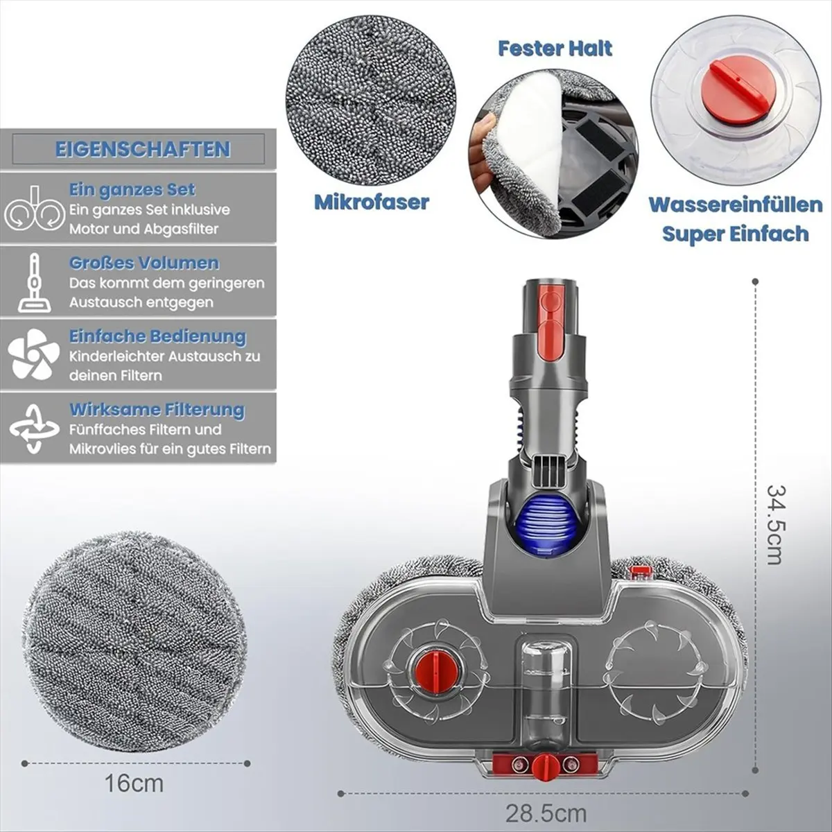 Электрическая насадка-швабра для Dyson V7 V8 V10 V11 V15, сменная насадка для сухой и влажной уборки
Электрическая насадка-швабра для Dyson V7 V8 V10 V11 V15, сменная насадка для сухой и влажной уборки