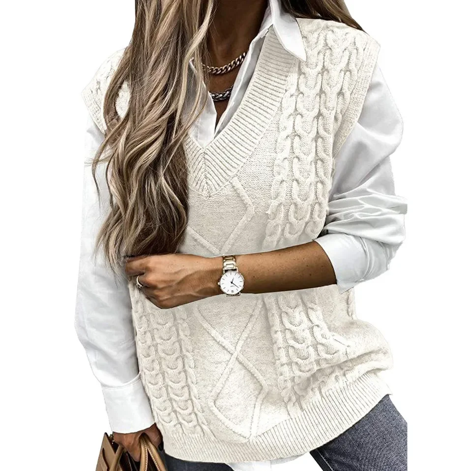Winter Womens Casual Knitted Vest V Neck Sleeveless Warm Sweatshirt Pullover Athleisure Daily Casual Ladies Fall Knitwear
Winter Womens Casual Knitted Vest V Neck Sleeveless Warm Sweatshirt Pullover Athleisure Daily Casual Ladies Fall Knitwear