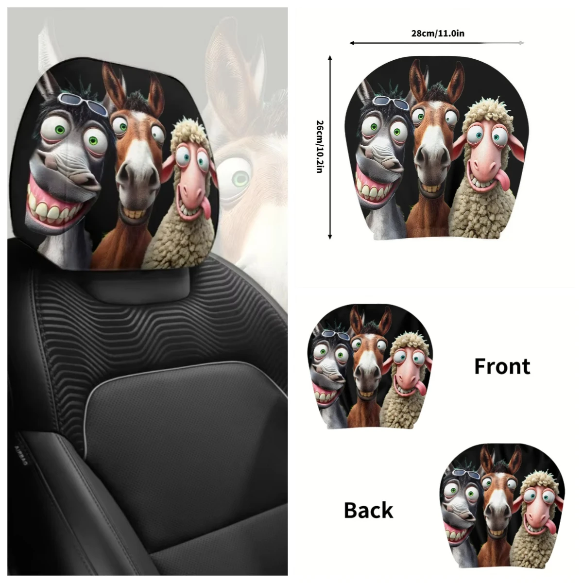 Набор из двух предметов: универсальные дышащие автомобильные декоративные чехлы на подголовники, анимированные рисунки сельскохозяйственных животных, аксессуары для интерьера
Набор из двух предметов: универсальные дышащие автомобильные декоративные чехлы на подголовники, анимированные рисунки сельскохозяйственных животных, аксессуары для интерьера