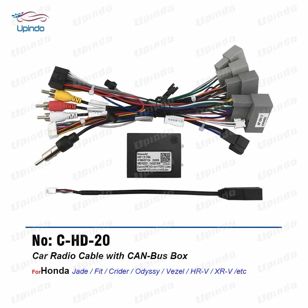 For Honda Odyssey Fit Jade Crider HR-V Vezel XR-V Android Radio Wiring Harness w/ CAN-Bus Adapter - Power Connector Plug & Play
For Honda Odyssey Fit Jade Crider HR-V Vezel XR-V Android Radio Wiring Harness w/ CAN-Bus Adapter - Power Connector Plug & Play