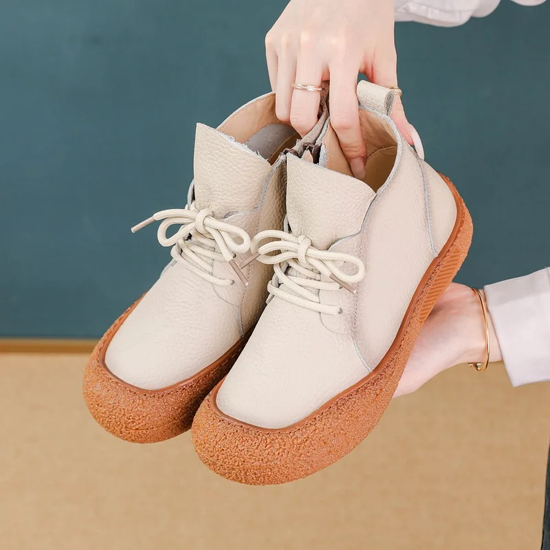 New genuine leather boots woman tied up flats orthopedic shoes women's waterproof booties ladies soft spring chelsea ankle boot
New genuine leather boots woman tied up flats orthopedic shoes women's waterproof booties ladies soft spring chelsea ankle boot
