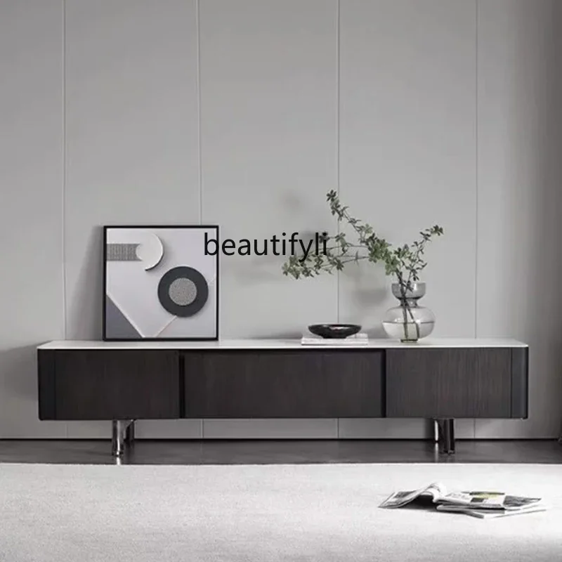 Italian minimalist solid wood TV cabinet living room home modern light luxury rock slab floor cabinet storage locker 
Italian minimalist solid wood TV cabinet living room home modern light luxury rock slab floor cabinet storage locker