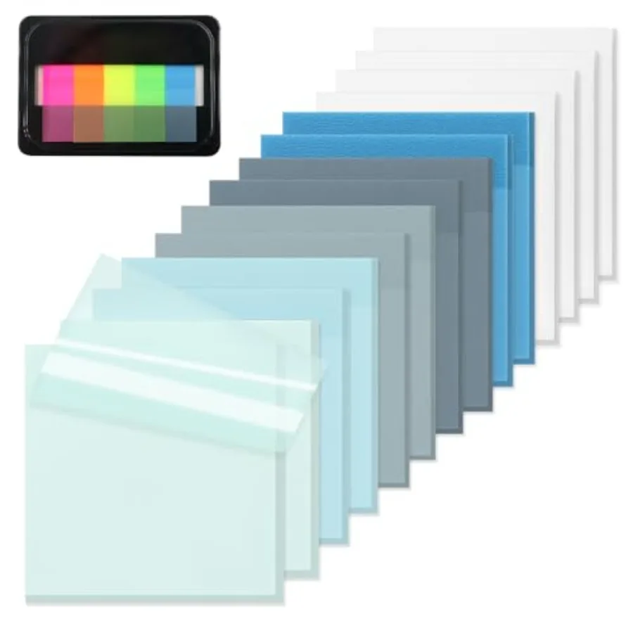  Transparent Sticky Notes, 3"x3" Clear Post Translucent Sticky Notes with See Through Self-Adhesive Sticky Pads for Office Sch
Transparent Sticky Notes, 3"x3" Clear Post Translucent Sticky Notes with See Through Self-Adhesive Sticky Pads for Office Sch