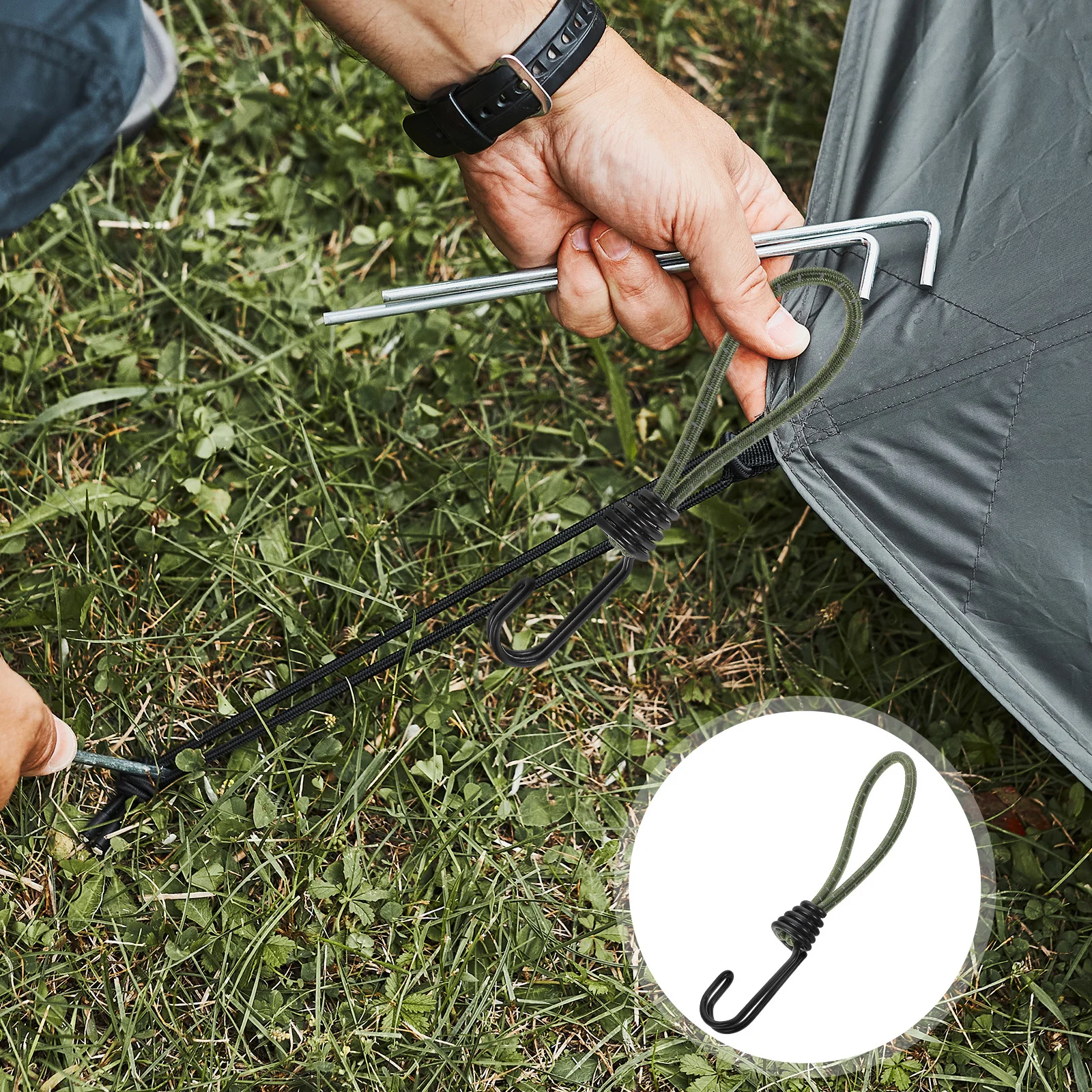 4Pcs Heavy Duty Elastic Tent Cords Hooks Tarp Straps Camping Gear Secure Support Outdoor
4Pcs Heavy Duty Elastic Tent Cords Hooks Tarp Straps Camping Gear Secure Support Outdoor