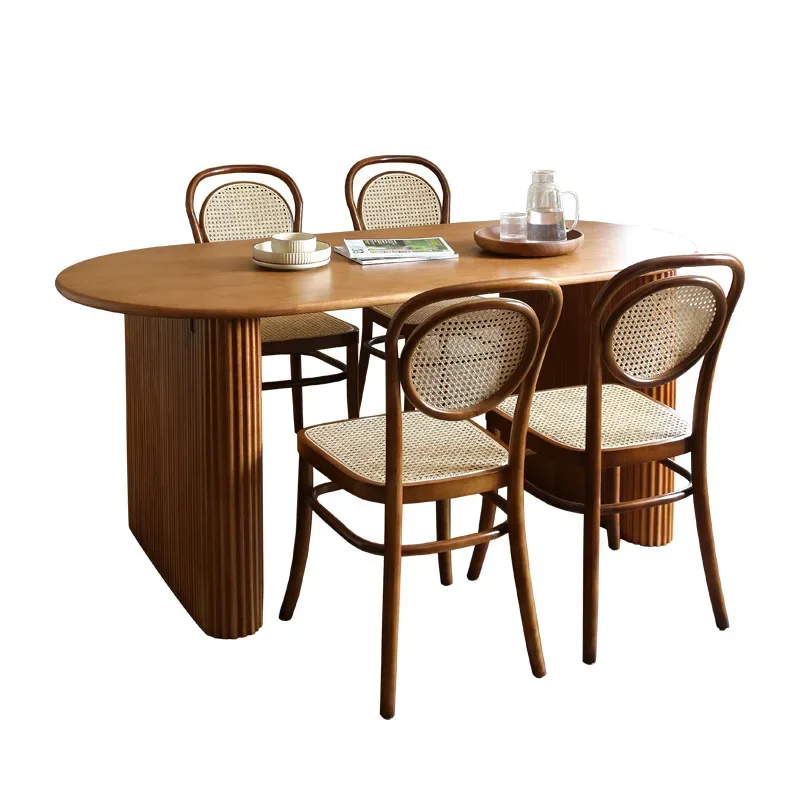 Household rectangular Japanese-style small apartment Nordic ash wood rattan dining table
Household rectangular Japanese-style small apartment Nordic ash wood rattan dining table