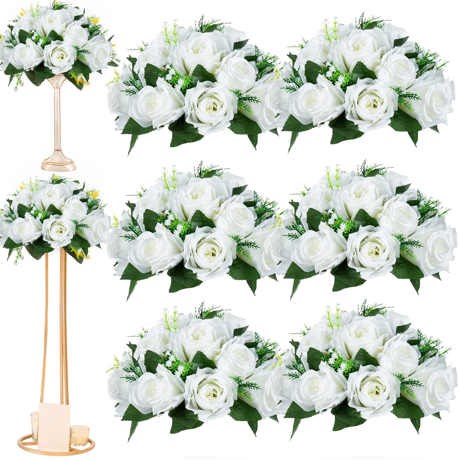 6Pcs Artificial Flower Ball Wedding Table Composition Floral Mariage Fake Flower Rose Valentine's Day Stage Party Banquet Decor
6Pcs Artificial Flower Ball Wedding Table Composition Floral Mariage Fake Flower Rose Valentine's Day Stage Party Banquet Decor