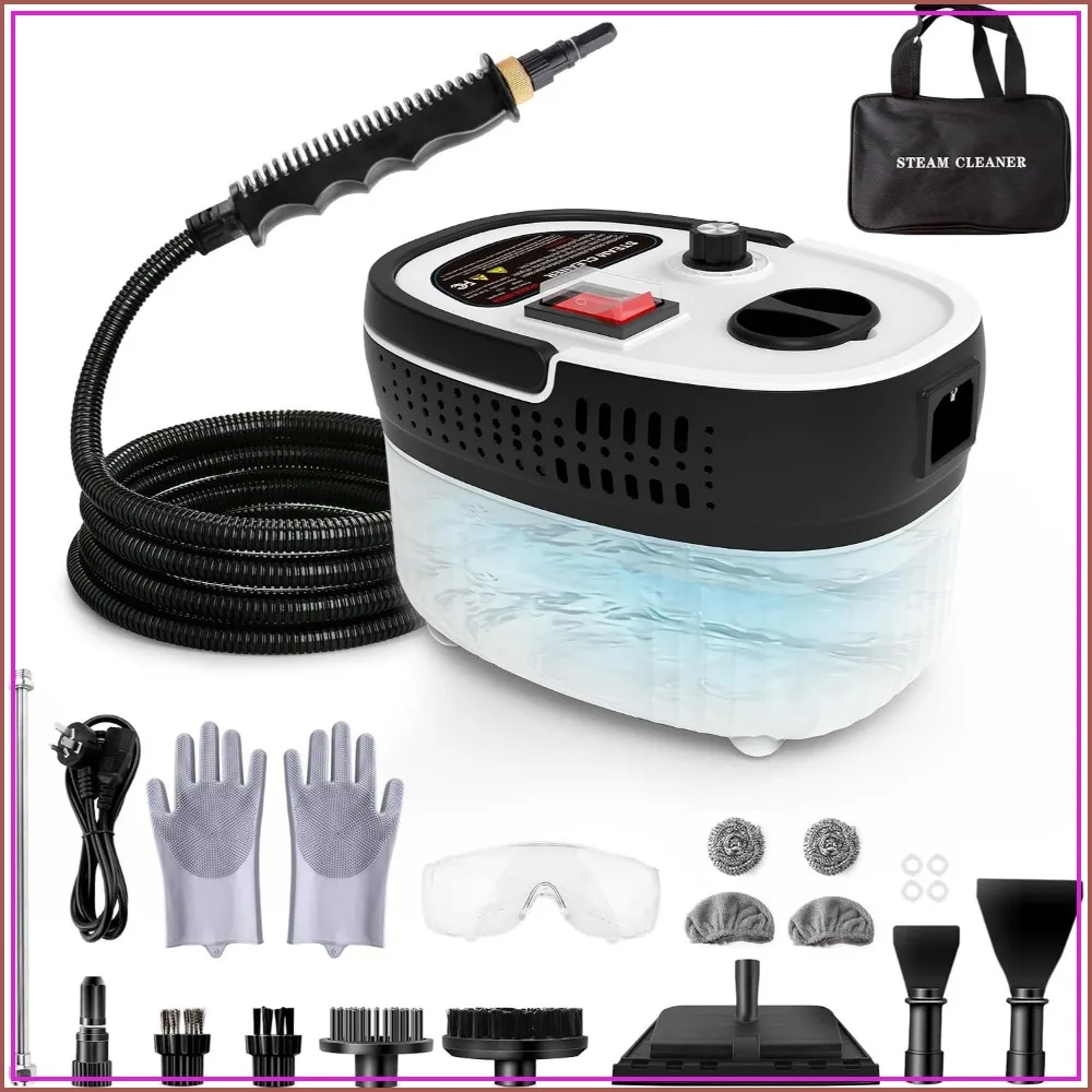 2500W High-Pressure Steam Cleaner for Home & Car, 15s Heat-Up, 6-Level Steam, 17-Pcs Kit, ANSI Z87.1 Goggles
2500W High-Pressure Steam Cleaner for Home & Car, 15s Heat-Up, 6-Level Steam, 17-Pcs Kit, ANSI Z87.1 Goggles