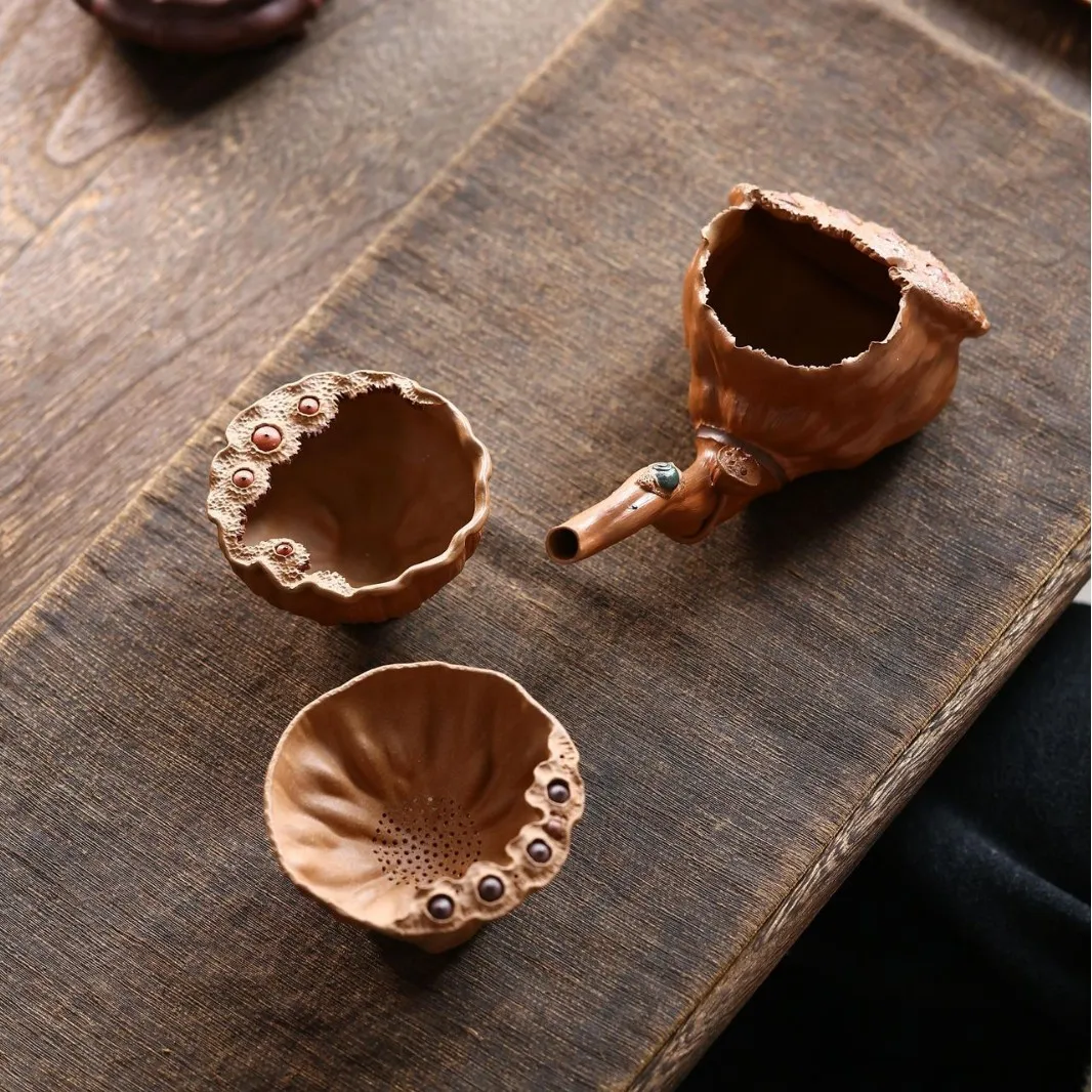 Purple Clay Fair Handmade Dispenser, Lotus Seed Cup, Strainer, Biomimetic Ceremony Accessory, Creative Home Tea Set
Purple Clay Fair Handmade Dispenser, Lotus Seed Cup, Strainer, Biomimetic Ceremony Accessory, Creative Home Tea Set