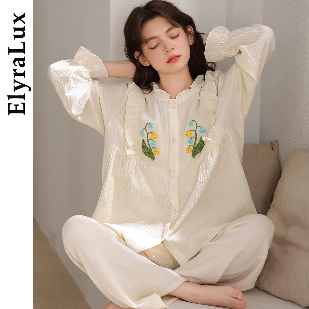 ElyraLux зимняя одежда для сна, пижамные комплекты для женщин, осенне-зимний теплый милый комплект с длинными рукавами, ночная рубашка, пижамный костюм, Mujer, домашняя одежда
ElyraLux зимняя одежда для сна, пижамные комплекты для женщин, осенне-зимний теплый милый комплект с длинными рукавами, ночная рубашка, пижамный костюм, Mujer, домашняя одежда