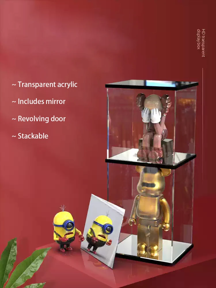 Clear Acrylic Figure Display Cabinet with Door, Assemble Acrylic Display Case with Mirror, Stackable Storage Boxes for Dolls
Clear Acrylic Figure Display Cabinet with Door, Assemble Acrylic Display Case with Mirror, Stackable Storage Boxes for Dolls