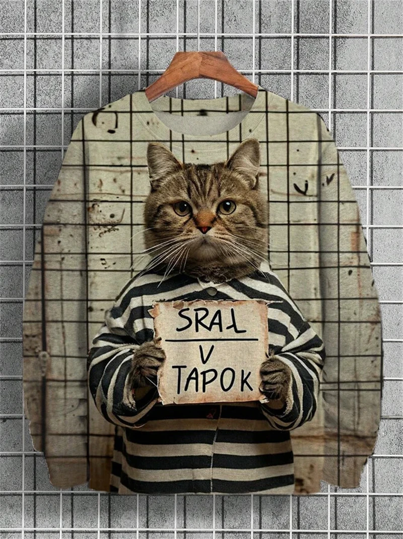 3D Print Funny Cute Cat Graphic Sweatshirt For Men Animal Pattern Round Neck Hoodies Casual Street Loose Top Pullover Streetwear
3D Print Funny Cute Cat Graphic Sweatshirt For Men Animal Pattern Round Neck Hoodies Casual Street Loose Top Pullover Streetwear