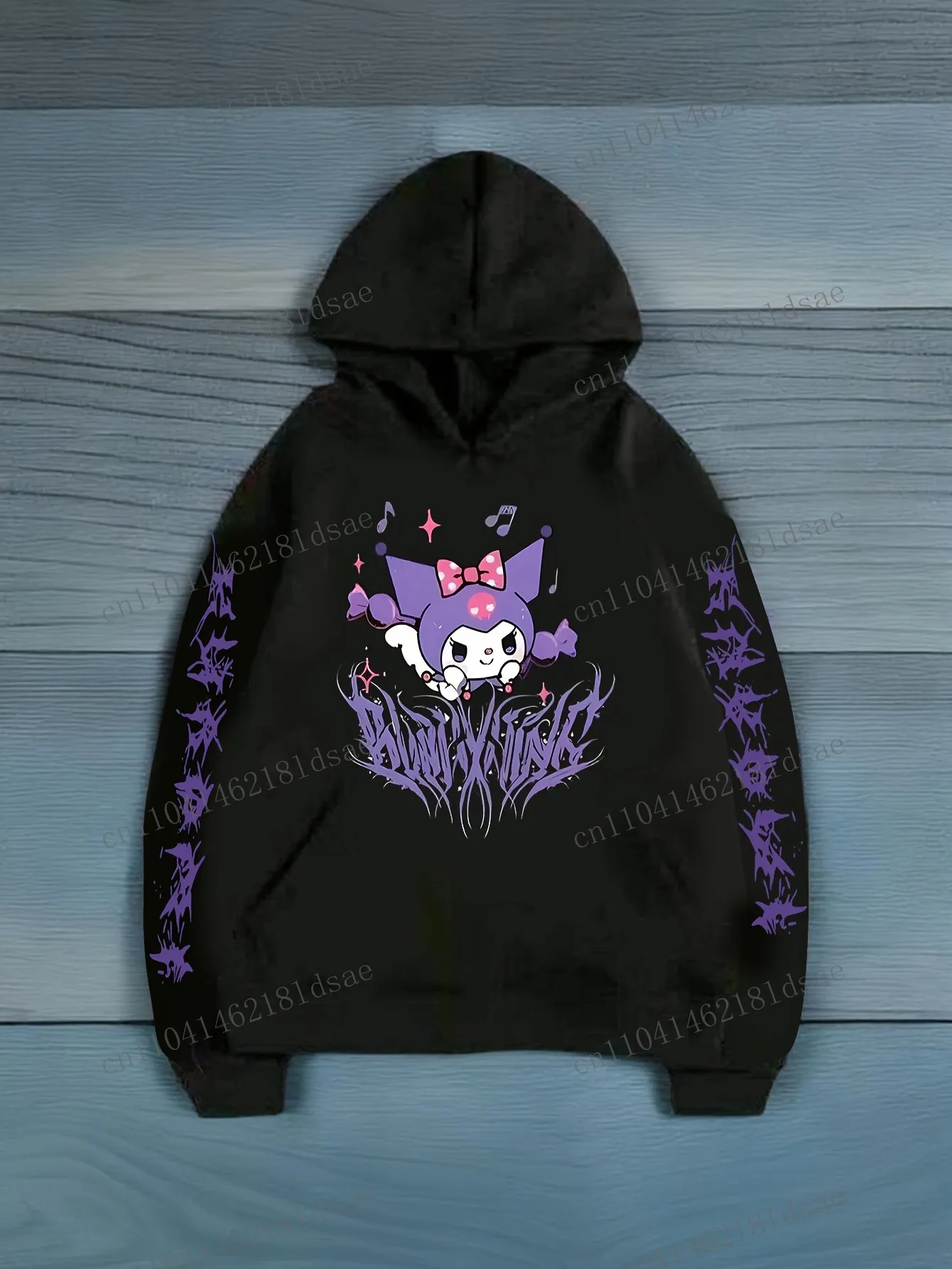 Sanrio Kuromi 3D Printing Hoodie Pullover Sweatshirt Long Sleeve Casual Loose Shirt soft cozy polyester women's black purple
Sanrio Kuromi 3D Printing Hoodie Pullover Sweatshirt Long Sleeve Casual Loose Shirt soft cozy polyester women's black purple