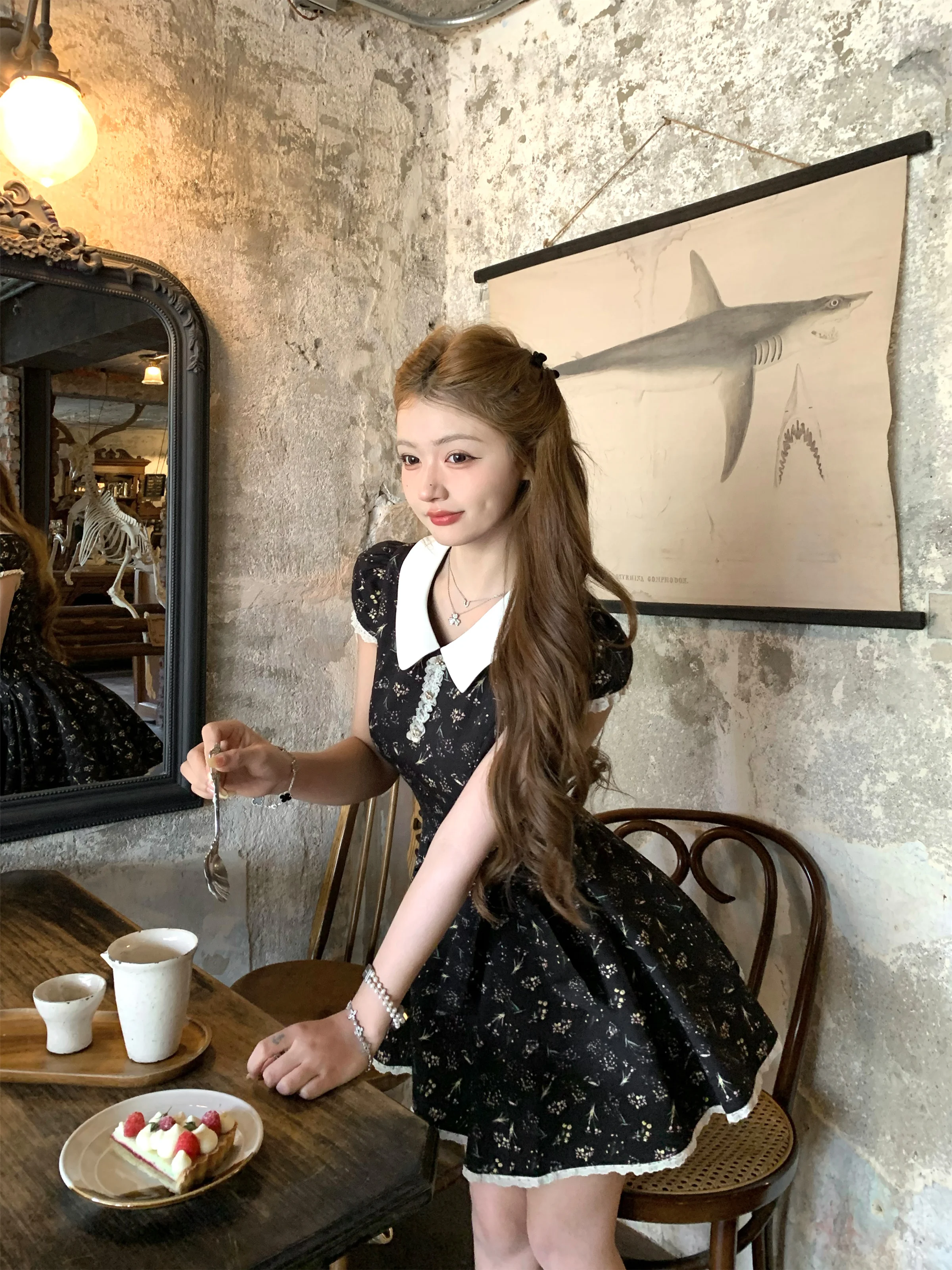 Chiwawameme Cotton Floral Print Short Sleeve Dress Women's Beautiful Summer Dress Princess Style Knot Dress
Chiwawameme Cotton Floral Print Short Sleeve Dress Women's Beautiful Summer Dress Princess Style Knot Dress