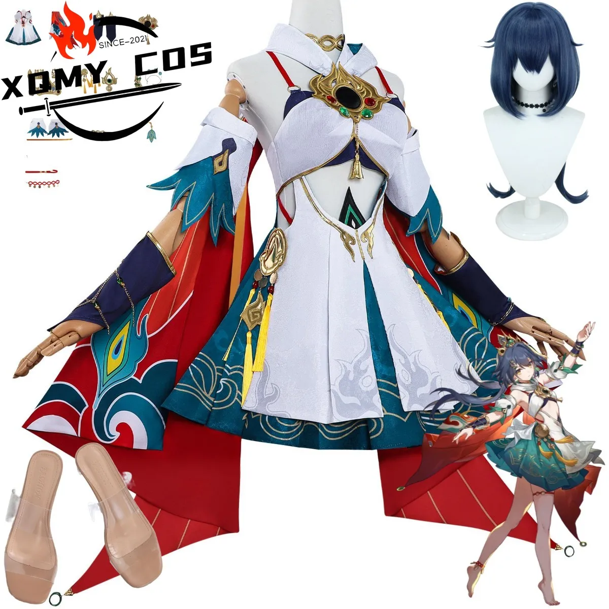 XqGame Yunli Honkai: Star Rail Cosplay Costume Anime Swordsman Blue Dress Hanfu Wig Shoe Adult Woman Sexy Carnival Christmas Sui
XqGame Yunli Honkai: Star Rail Cosplay Costume Anime Swordsman Blue Dress Hanfu Wig Shoe Adult Woman Sexy Carnival Christmas Sui