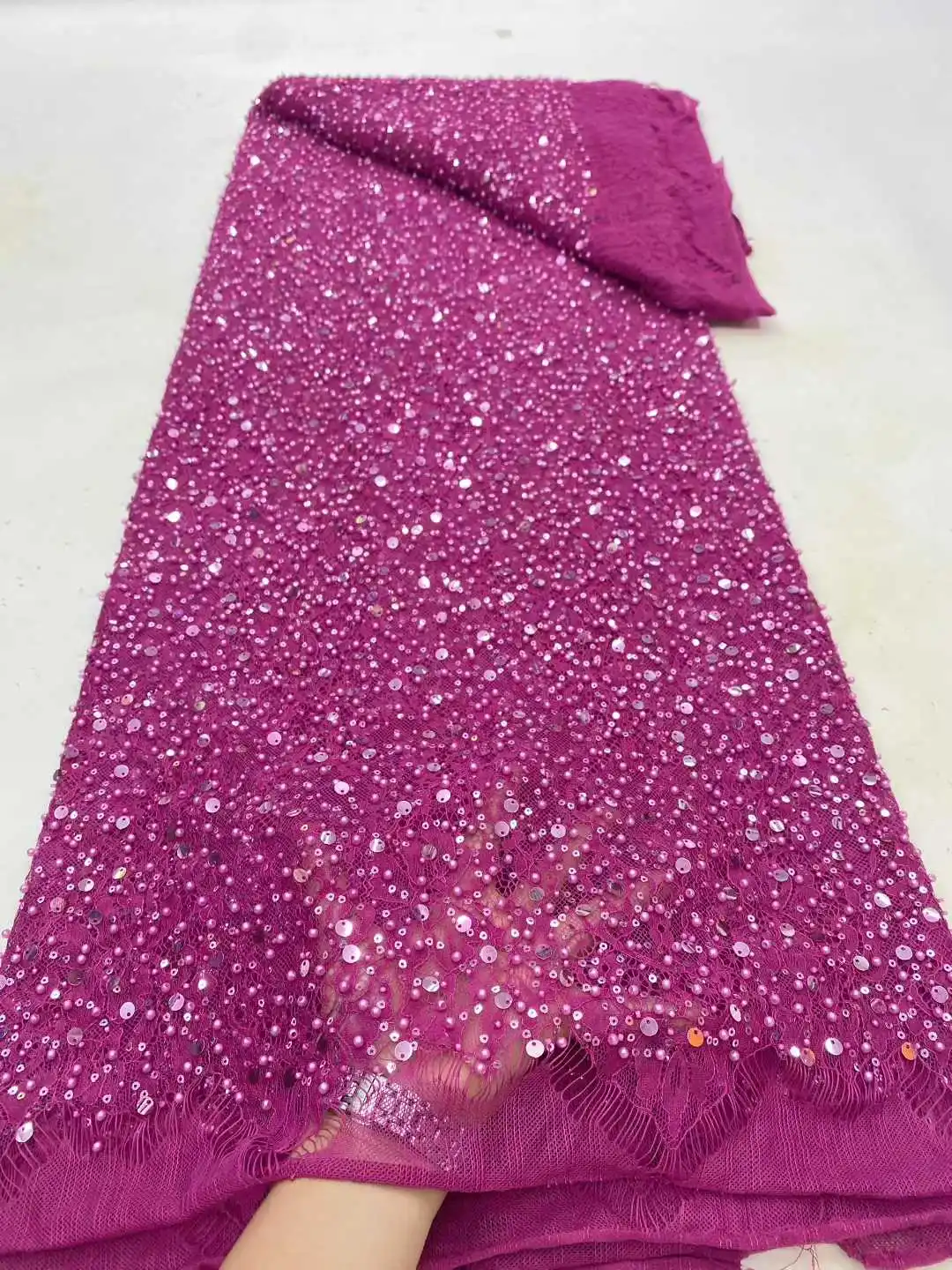 Africa Nigerian Beaded French Mesh Lace With Sequins High Quality 2025 Embroidery Lace For Wedding Dresses Women
Africa Nigerian Beaded French Mesh Lace With Sequins High Quality 2025 Embroidery Lace For Wedding Dresses Women