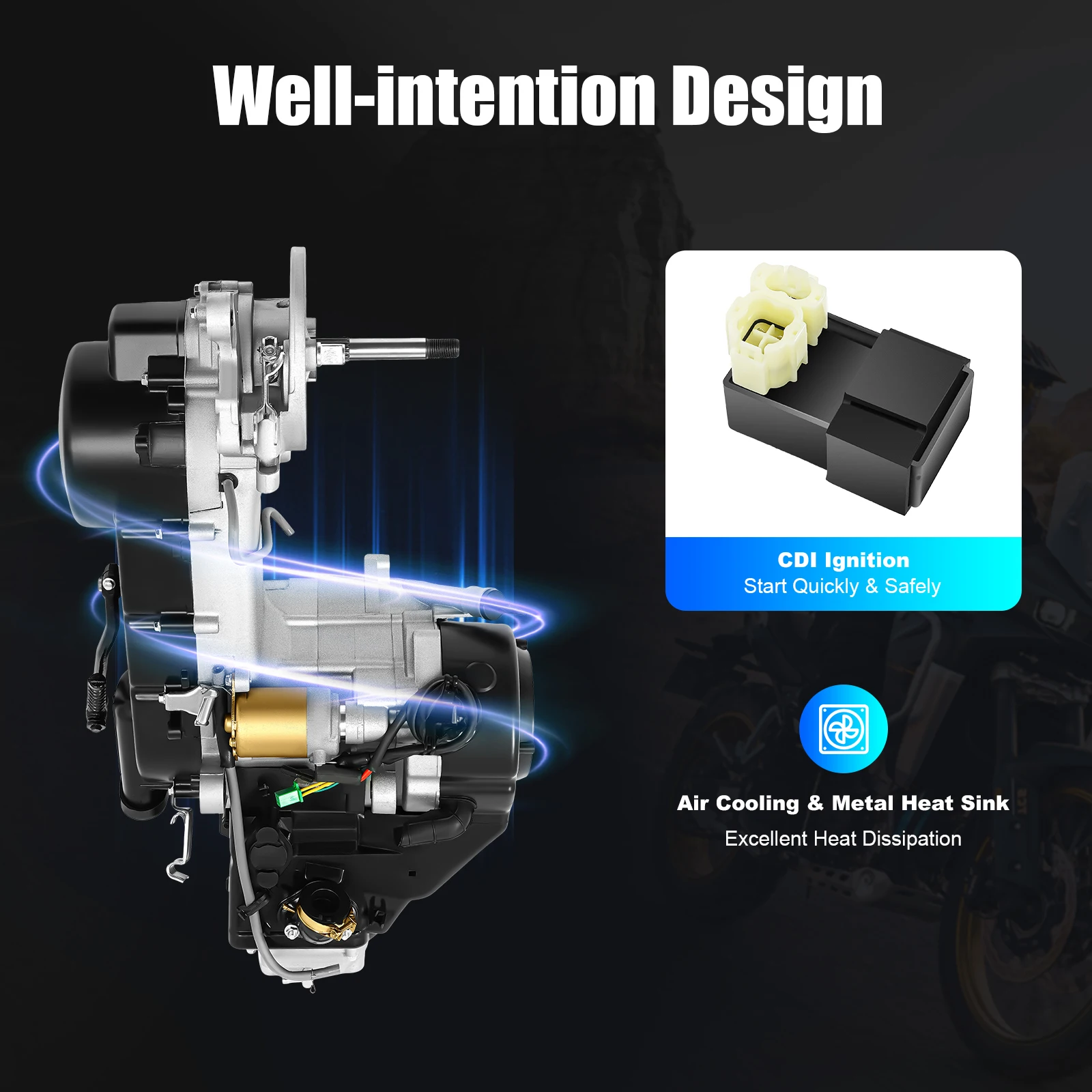 150CC 4-тактный двигатель для квадроциклов, картинга, скутера CVT, двигатель с автоматическим сцеплением, длинный корпус GY6, двигатель с воздушным охлаждением для квадроциклов, картингов
150CC 4-тактный двигатель для квадроциклов, картинга, скутера CVT, двигатель с автоматическим сцеплением, длинный корпус GY6, двигатель с воздушным охлаждением для квадроциклов, картингов