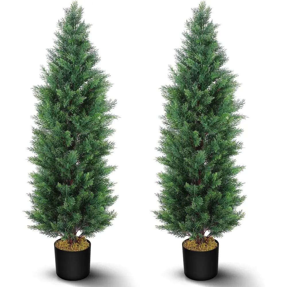 2 Artificial Topiary Trees, Outdoor UV-Resistant Pine Shrubs, Realistic Greenery for Porch or Front Door Decor
2 Artificial Topiary Trees, Outdoor UV-Resistant Pine Shrubs, Realistic Greenery for Porch or Front Door Decor