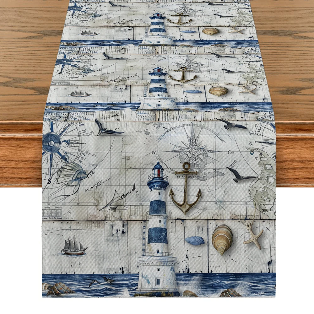 Watercolor Vintage Nautical Table Runner Wedding Decoration Cloth Dining Decor Coffee Table Runners Washable Dining Long Cloth
Watercolor Vintage Nautical Table Runner Wedding Decoration Cloth Dining Decor Coffee Table Runners Washable Dining Long Cloth