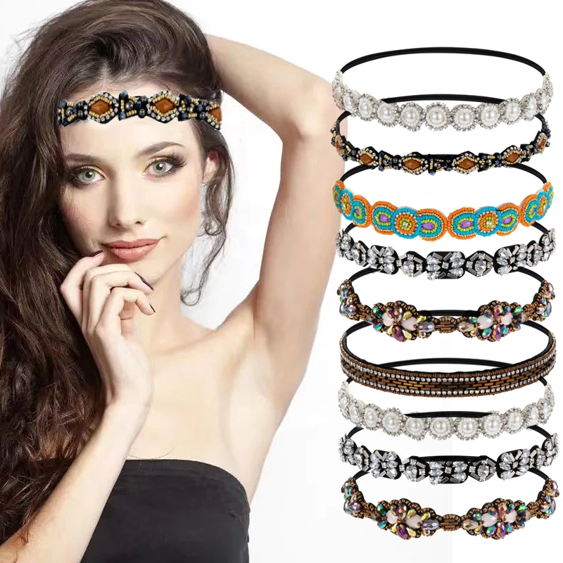 6pcs Rhinestone Beaded Headband Elastic Handmade Pearls Vintage Jewelry Hair Bands For Lady Women Girl Hair Accessories
6pcs Rhinestone Beaded Headband Elastic Handmade Pearls Vintage Jewelry Hair Bands For Lady Women Girl Hair Accessories