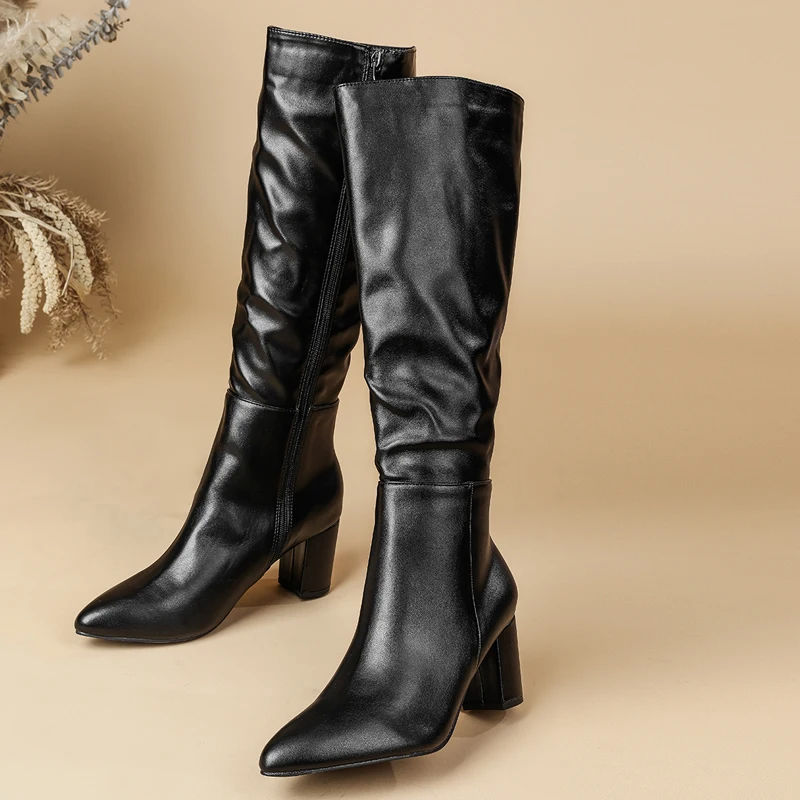 Модные женские сапоги Aneikeh 2026 с квадратным каблуком и острым носком, осенне-зимние, в стиле панк, на молнии, высокие ботинки до колена
Модные женские сапоги Aneikeh 2026 с квадратным каблуком и острым носком, осенне-зимние, в стиле панк, на молнии, высокие ботинки до колена