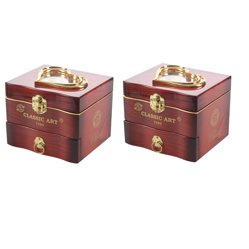 2X Classic Rotating Dancer Ballerina Piano Music Box Clockwork Plastic Jewelry Box Girls Hand Crank Music Mechanism Red
2X Classic Rotating Dancer Ballerina Piano Music Box Clockwork Plastic Jewelry Box Girls Hand Crank Music Mechanism Red