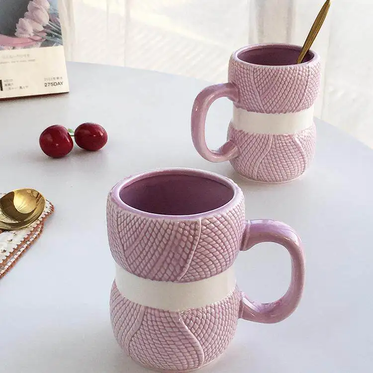 Ceramic Knitting Cup Knitting Mug Ceramic Coffee Mug with Realistic Yarn Detailing Hooking Needle Handle Fade-resistant
Ceramic Knitting Cup Knitting Mug Ceramic Coffee Mug with Realistic Yarn Detailing Hooking Needle Handle Fade-resistant