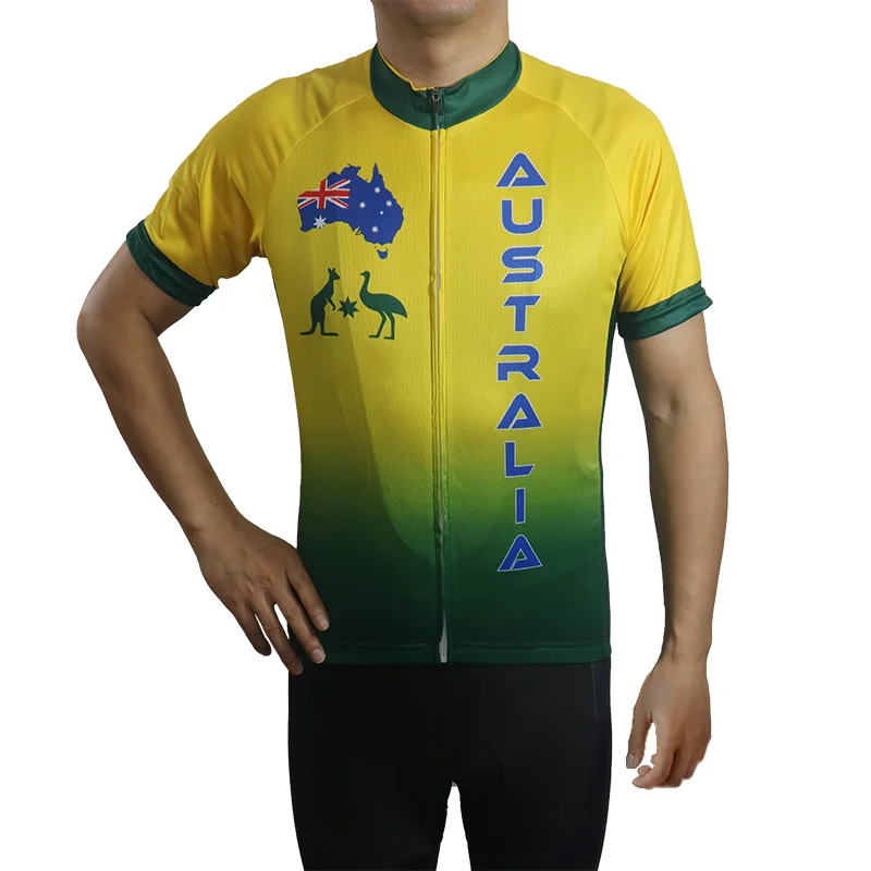 Summer Cycling Short Jersey Outdoor MTB Shirt, Australia Pro Jersey, Bicycle Race Sportswear, Road Maillot Dry Breathable Top
Summer Cycling Short Jersey Outdoor MTB Shirt, Australia Pro Jersey, Bicycle Race Sportswear, Road Maillot Dry Breathable Top
