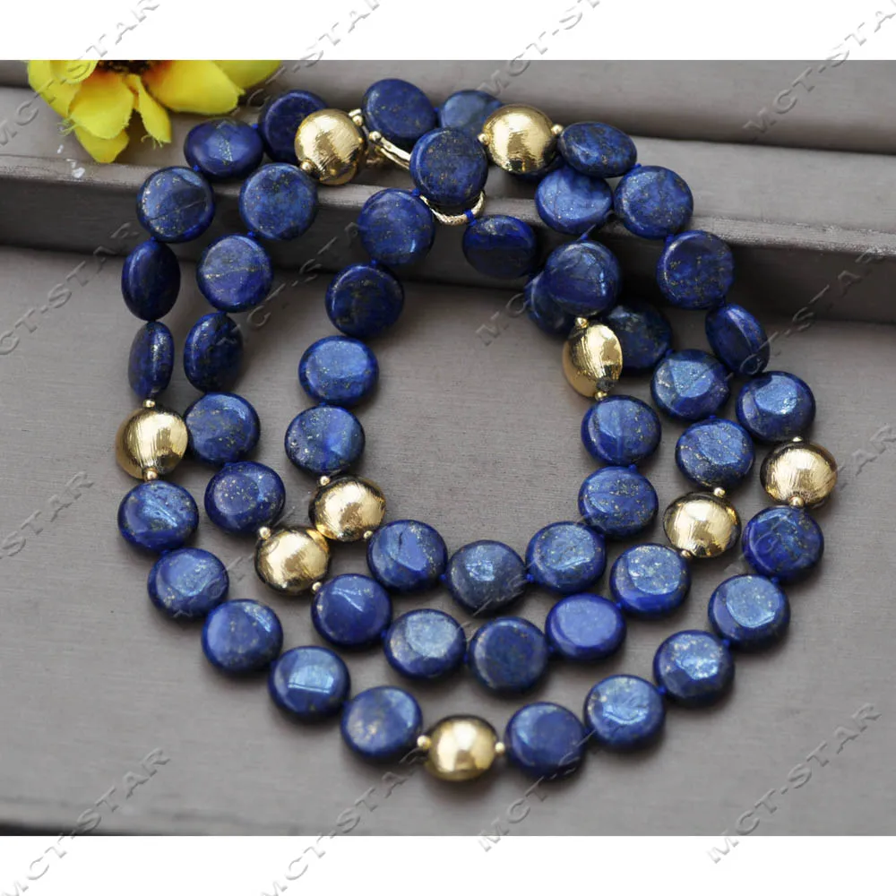 MTC·STAR 40'' 16mm Natural Blue Coin Lapis Lazuli Golden Coin Necklace (Z14590)
MTC·STAR 40'' 16mm Natural Blue Coin Lapis Lazuli Golden Coin Necklace (Z14590)