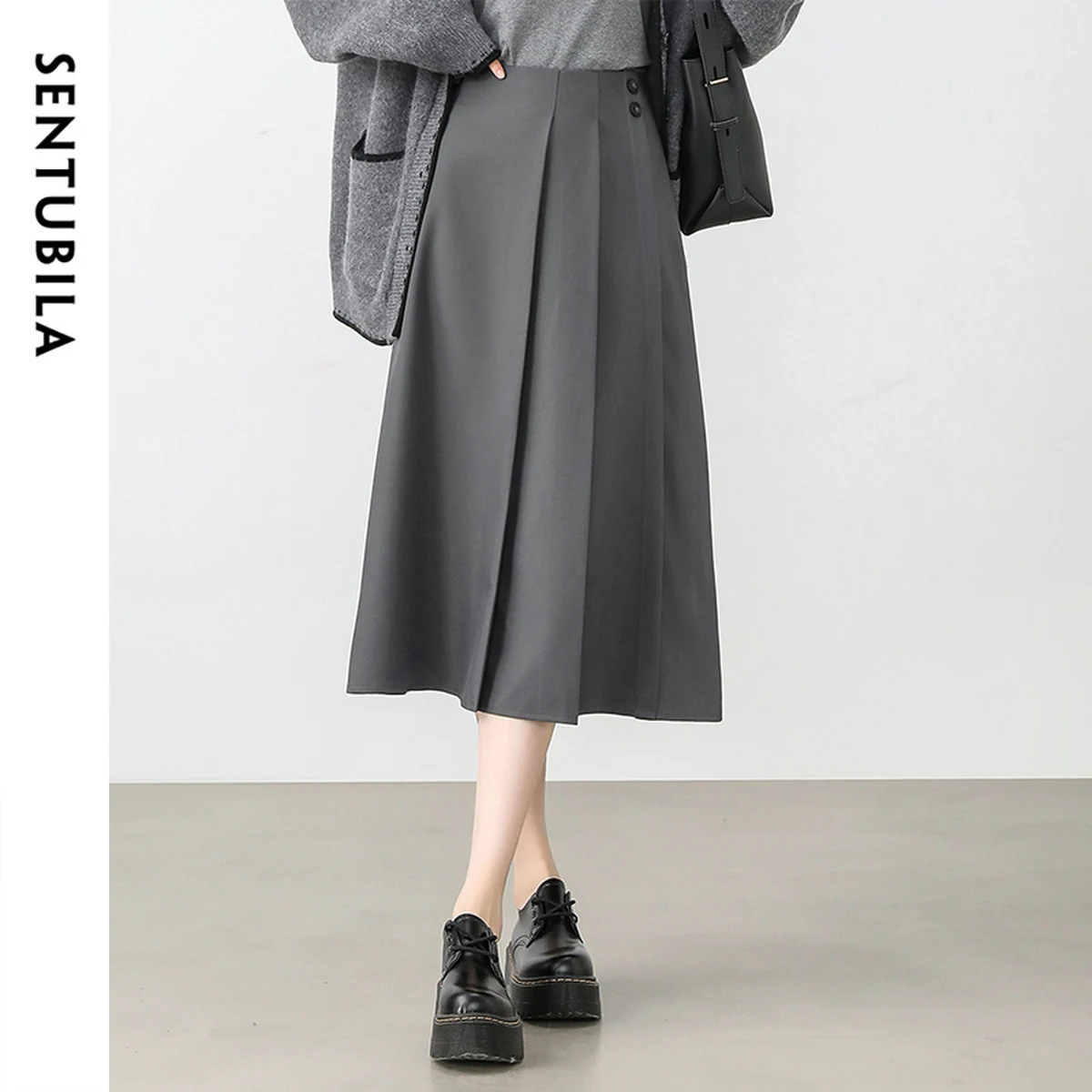 SENTUBILA модные плиссированные юбки миди для женщин, весна-осень 2022, офисная женская юбка трапециевидной формы для поездок на работу, женская осенняя одежда 151Q58682
SENTUBILA модные плиссированные юбки миди для женщин, весна-осень 2022, офисная женская юбка трапециевидной формы для поездок на работу, женская осенняя одежда 151Q58682