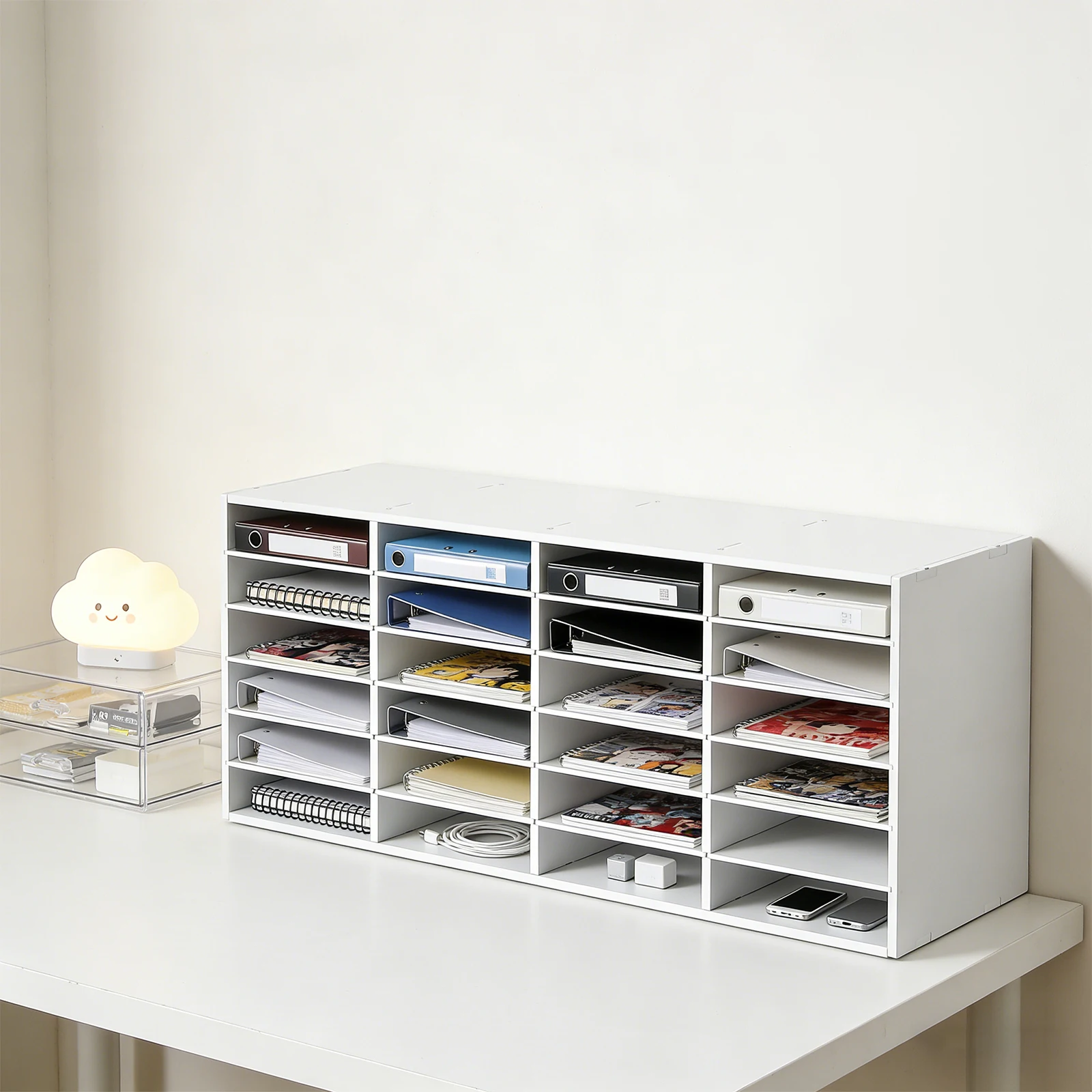 24 Slot File Tray Literature Organizer Desktop File Organiser Document Rack PVC for Office Home Storage Cables Files Adjustable
24 Slot File Tray Literature Organizer Desktop File Organiser Document Rack PVC for Office Home Storage Cables Files Adjustable
